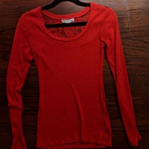 Lace detailed long sleeve